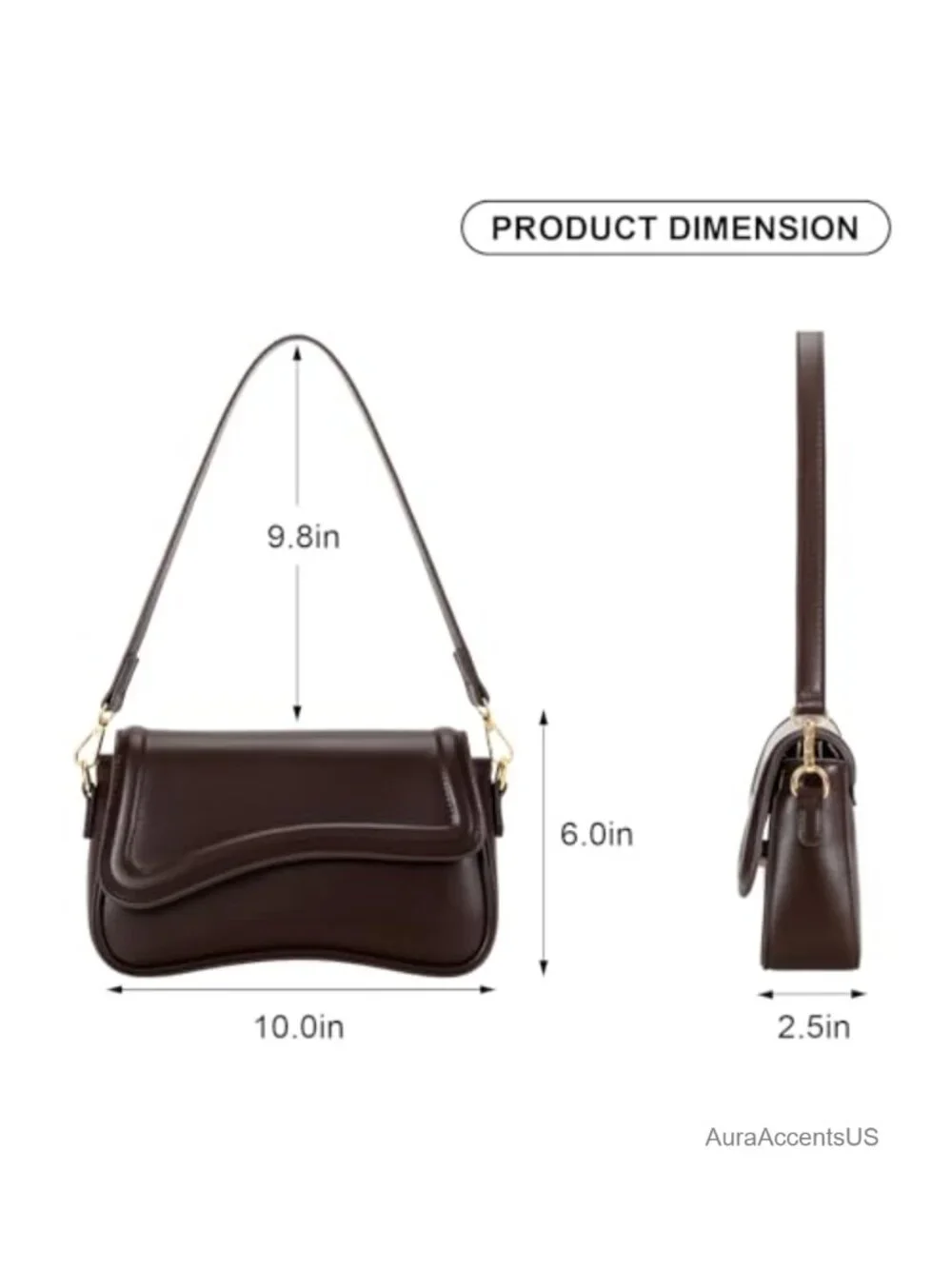 Faux Leather Hobo Shoulder Bag with Removable Chain Crossbody Purse